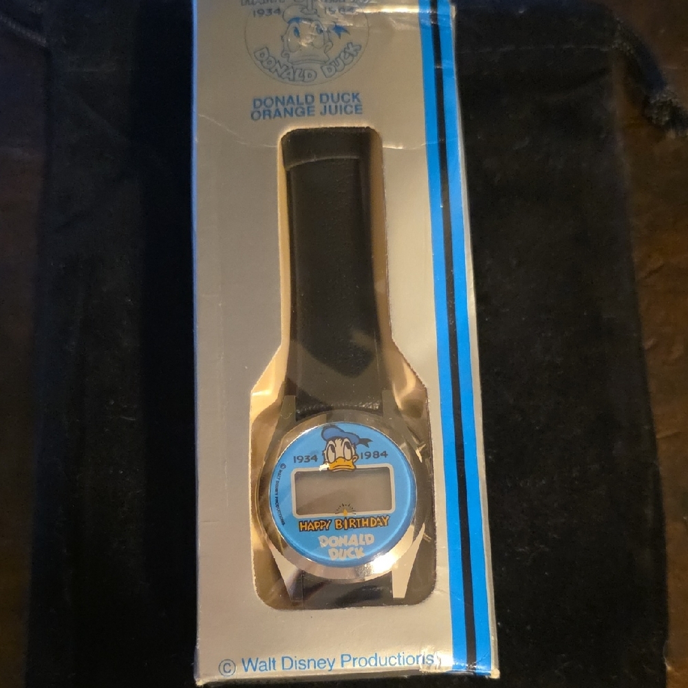 Disney Donald Duck Happy Birthday Watch - Blue and Black